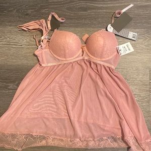 baby pink babydoll lingerie